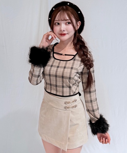 NOMAE（ノーマエ）の「ファーカフスバックリボントップス（Tシャツ/カットソー・レディース・ブラック系その他/ベージュ系その他/グレー系その他・FREE）」の17枚目の写真