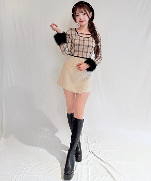 NOMAE（ノーマエ）の「ファーカフスバックリボントップス（Tシャツ/カットソー・レディース・ブラック系その他/ベージュ系その他/グレー系その他・FREE）」の18枚目の写真