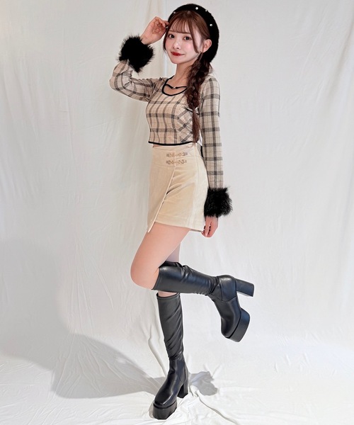 NOMAE（ノーマエ）の「ファーカフスバックリボントップス（Tシャツ/カットソー・レディース・ブラック系その他/ベージュ系その他/グレー系その他・FREE）」の19枚目の写真