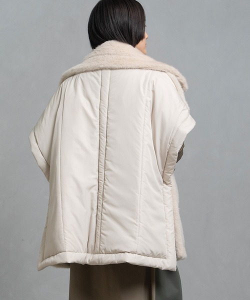 MARECHAL TERRE（マルシャルテル）の「コンビネーションファーベスト（その他アウター・レディース・チャコールグレー/ライトベージュ/ブラック/ブラウン・M）」の6枚目の写真