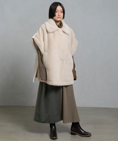 MARECHAL TERRE（マルシャルテル）の「コンビネーションファーベスト（その他アウター・レディース・チャコールグレー/ライトベージュ/ブラック/ブラウン・M）」の10枚目の写真