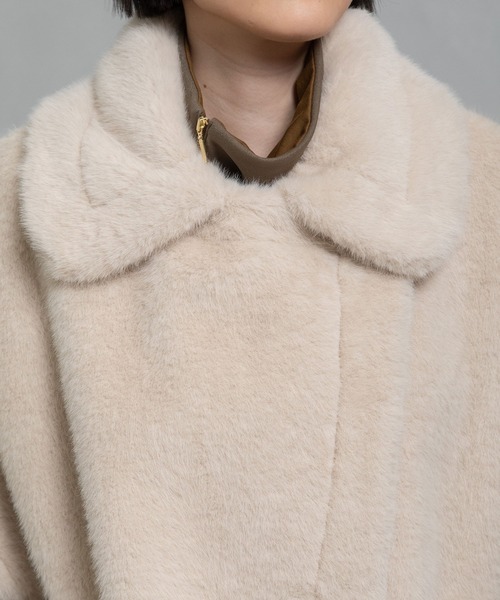 MARECHAL TERRE（マルシャルテル）の「コンビネーションファーベスト（その他アウター・レディース・チャコールグレー/ライトベージュ/ブラック/ブラウン・M）」の11枚目の写真