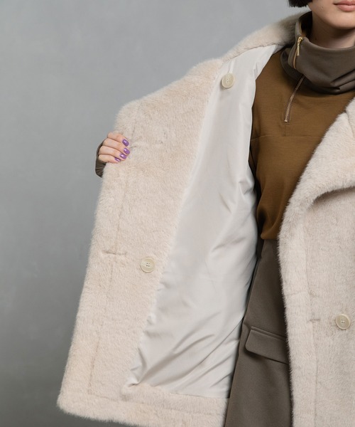 MARECHAL TERRE（マルシャルテル）の「コンビネーションファーベスト（その他アウター・レディース・チャコールグレー/ライトベージュ/ブラック/ブラウン・M）」の15枚目の写真