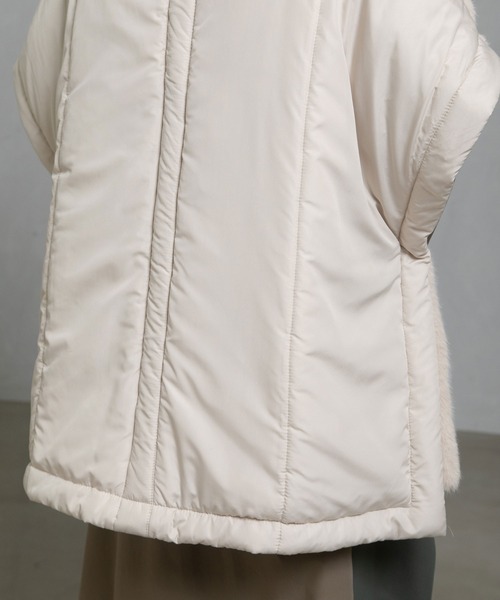 MARECHAL TERRE（マルシャルテル）の「コンビネーションファーベスト（その他アウター・レディース・チャコールグレー/ライトベージュ/ブラック/ブラウン・M）」の16枚目の写真