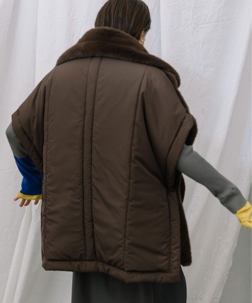 MARECHAL TERRE（マルシャルテル）の「コンビネーションファーベスト（その他アウター・レディース・チャコールグレー/ライトベージュ/ブラック/ブラウン・M）」の19枚目の写真