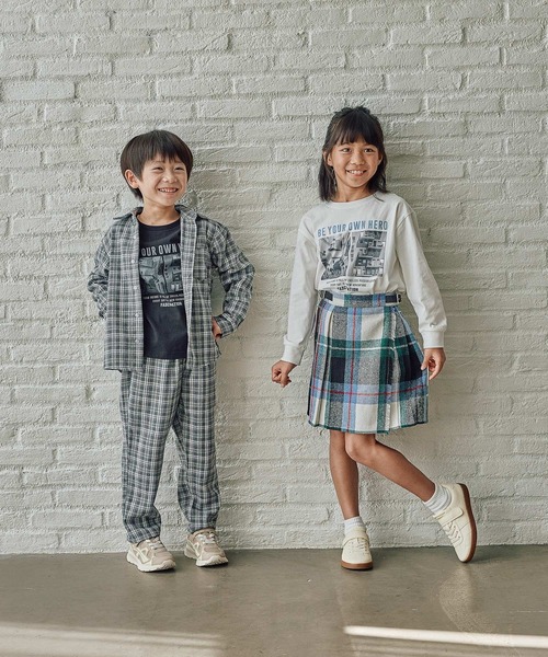 FOUND GOOD（ファウンドグッド）の「B/チェックネルシャツ（シャツ/ブラウス・キッズ・レッド系/ブラウン系/グレー系・140cm/130cm/150cm/120cm）」の4枚目の写真