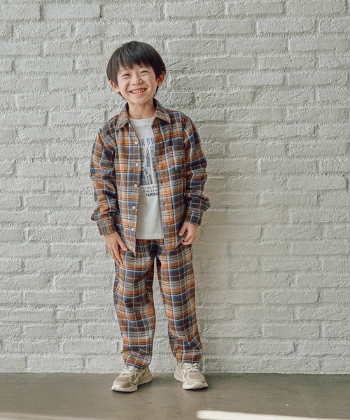 FOUND GOOD（ファウンドグッド）の「B/チェックネルシャツ（シャツ/ブラウス・キッズ・レッド系/ブラウン系/グレー系・140cm/130cm/150cm/120cm）」の10枚目の写真