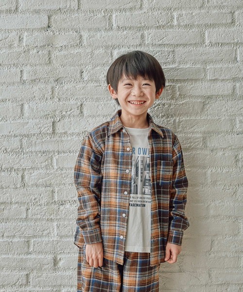 FOUND GOOD（ファウンドグッド）の「B/チェックネルシャツ（シャツ/ブラウス・キッズ・レッド系/ブラウン系/グレー系・140cm/130cm/150cm/120cm）」の11枚目の写真