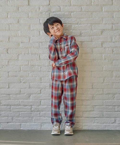 FOUND GOOD（ファウンドグッド）の「B/チェックネルシャツ（シャツ/ブラウス・キッズ・レッド系/ブラウン系/グレー系・140cm/130cm/150cm/120cm）」の12枚目の写真