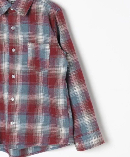 FOUND GOOD（ファウンドグッド）の「B/チェックネルシャツ（シャツ/ブラウス・キッズ・レッド系/ブラウン系/グレー系・140cm/130cm/150cm/120cm）」の22枚目の写真