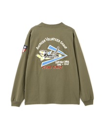 AVIREX(ABbNX)EMB FLYING TIGER L/S T-SHIRT / tCO^CK[ hJTVc / AVIREX / ABbNX(TVc/Jbg\[)