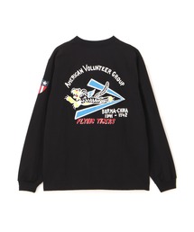 EMB FLYING TIGER L/S T-SHIRT / フライングタイガー 長袖刺繍Tシャツ / AVIREX / アヴィレックス