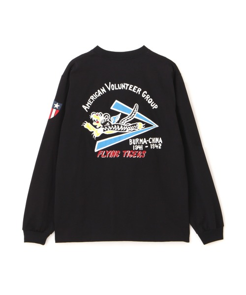 EMB FLYING TIGER L/S T-SHIRT / フライングタイガー 長袖刺繍T