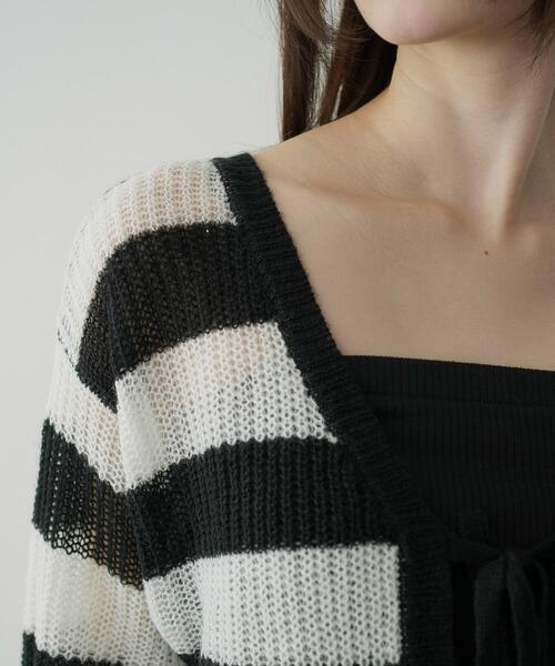 WEGO（ウィゴー）の「WEGO/モヘアタッチ2WAYリボンカーデ（カーディガン/ボレロ・レディース・ホワイト/ホワイト系その他5/ブラウン/ブラック/ライトピンク/ワイン/グレー・FREE）」の16枚目の写真