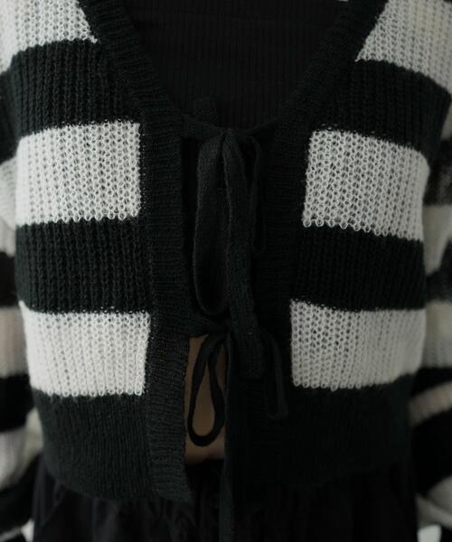 WEGO（ウィゴー）の「WEGO/モヘアタッチ2WAYリボンカーデ（カーディガン/ボレロ・レディース・ホワイト/ホワイト系その他5/ブラウン/ブラック/ライトピンク/ワイン/グレー・FREE）」の17枚目の写真