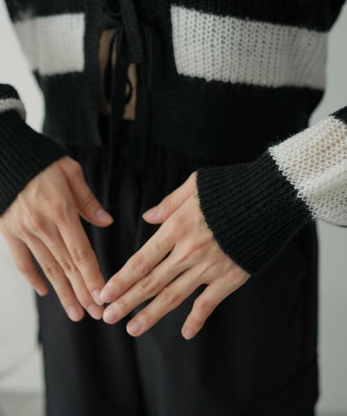 WEGO（ウィゴー）の「WEGO/モヘアタッチ2WAYリボンカーデ（カーディガン/ボレロ・レディース・ホワイト/ホワイト系その他5/ブラウン/ブラック/ライトピンク/ワイン/グレー・FREE）」の19枚目の写真