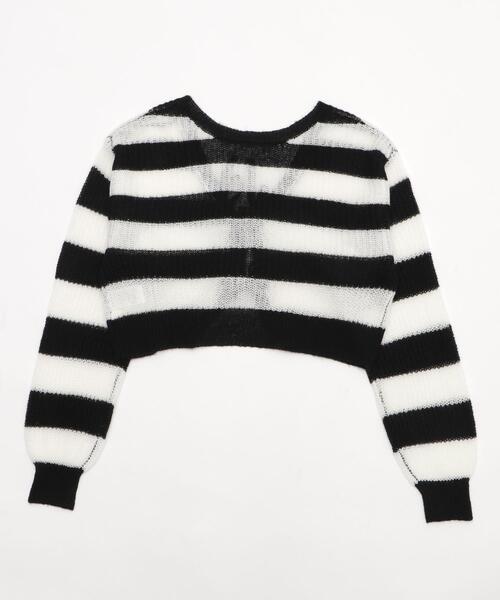 WEGO（ウィゴー）の「WEGO/モヘアタッチ2WAYリボンカーデ（カーディガン/ボレロ・レディース・ホワイト/ホワイト系その他5/ブラウン/ブラック/ライトピンク/ワイン/グレー・FREE）」の10枚目の写真