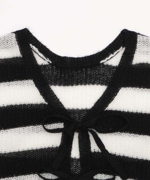 WEGO（ウィゴー）の「WEGO/モヘアタッチ2WAYリボンカーデ（カーディガン/ボレロ・レディース・ホワイト/ホワイト系その他5/ブラウン/ブラック/ライトピンク/ワイン/グレー・FREE）」の11枚目の写真