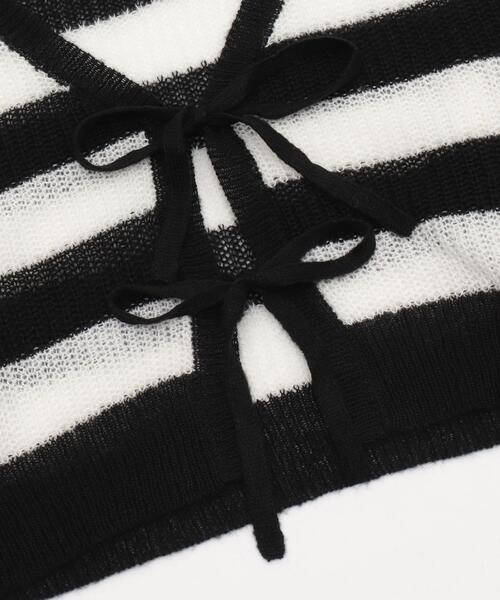 WEGO（ウィゴー）の「WEGO/モヘアタッチ2WAYリボンカーデ（カーディガン/ボレロ・レディース・ホワイト/ホワイト系その他5/ブラウン/ブラック/ライトピンク/ワイン/グレー・FREE）」の12枚目の写真