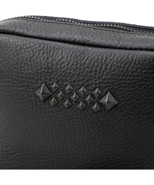 CALEE（キャリー）の「BALCK STUDS LEATHER SHOULDER BAG ＜EXCLUSIVE＞（ショルダーバッグ・メンズ・ブラック×ブラック・FREE）」の3枚目の写真
