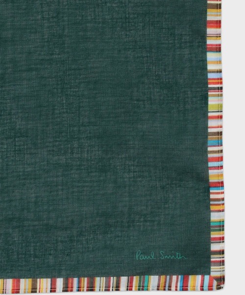 Signature Stripe” エッジ ハンカチ【553734 HANK】（ハンカチ/ハンド