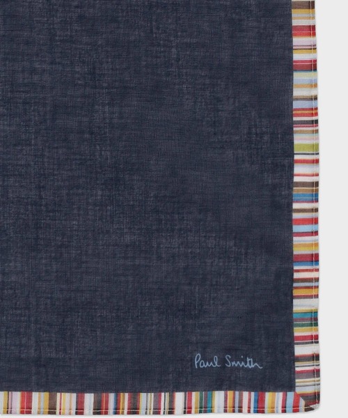 Signature Stripe” エッジ ハンカチ【553734 HANK】（ハンカチ/ハンド