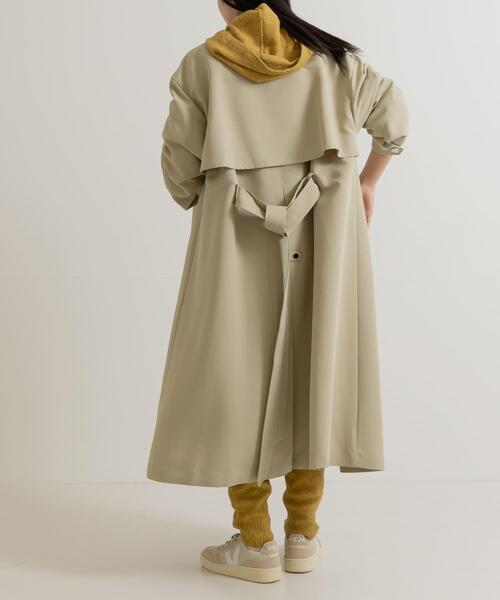 THE GOODLAND MARKET(ザグッドランドマーケット)の「『別注』MIDIUMISOLID×TGM RE V neck long coat(その他アウター・レディース・ブルー系その他/ライトベージュ・FREE)」の1枚目の写真