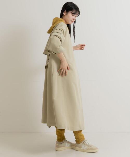THE GOODLAND MARKET(ザグッドランドマーケット)の「『別注』MIDIUMISOLID×TGM RE V neck long coat(その他アウター・レディース・ブルー系その他/ライトベージュ・FREE)」の6枚目の写真