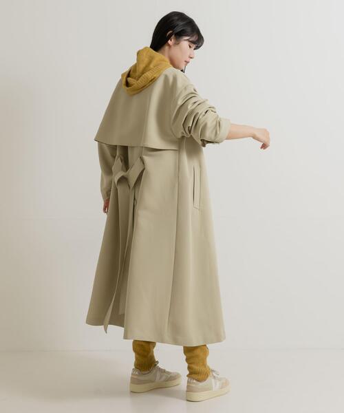THE GOODLAND MARKET(ザグッドランドマーケット)の「『別注』MIDIUMISOLID×TGM RE V neck long coat(その他アウター・レディース・ブルー系その他/ライトベージュ・FREE)」の8枚目の写真