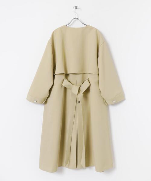 THE GOODLAND MARKET(ザグッドランドマーケット)の「『別注』MIDIUMISOLID×TGM RE V neck long coat(その他アウター・レディース・ブルー系その他/ライトベージュ・FREE)」の13枚目の写真