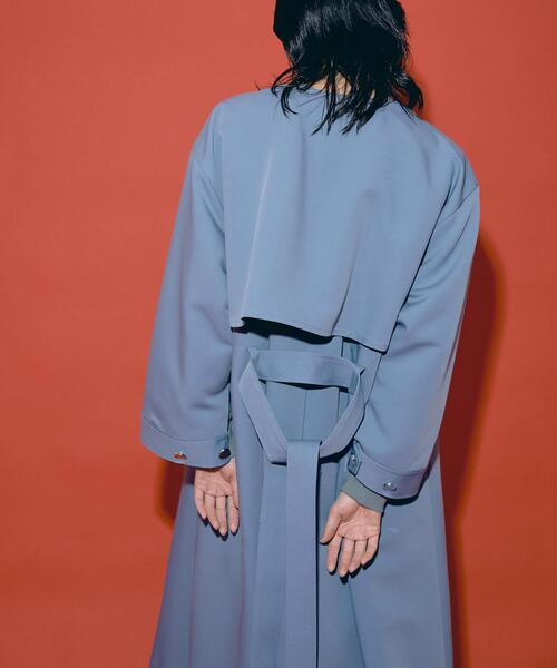 THE GOODLAND MARKET(ザグッドランドマーケット)の「『別注』MIDIUMISOLID×TGM RE V neck long coat(その他アウター・レディース・ブルー系その他/ライトベージュ・FREE)」の22枚目の写真