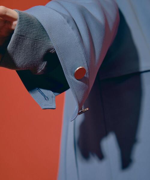 THE GOODLAND MARKET(ザグッドランドマーケット)の「『別注』MIDIUMISOLID×TGM RE V neck long coat(その他アウター・レディース・ブルー系その他/ライトベージュ・FREE)」の19枚目の写真