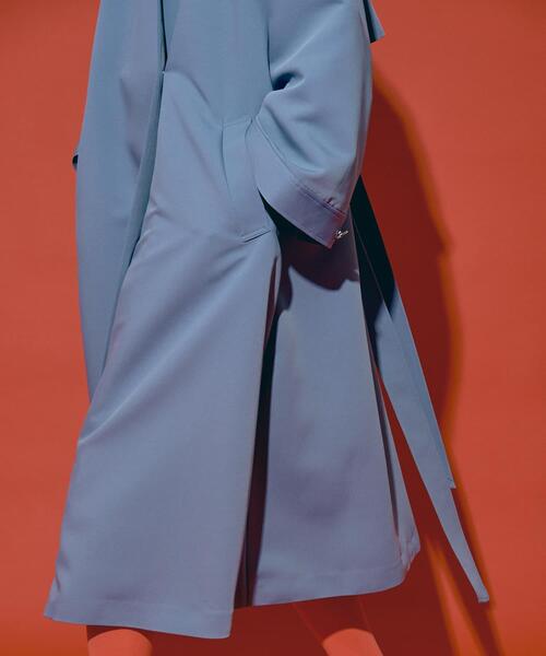THE GOODLAND MARKET(ザグッドランドマーケット)の「『別注』MIDIUMISOLID×TGM RE V neck long coat(その他アウター・レディース・ブルー系その他/ライトベージュ・FREE)」の20枚目の写真
