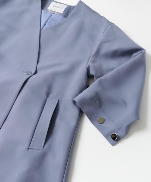 THE GOODLAND MARKET(ザグッドランドマーケット)の「『別注』MIDIUMISOLID×TGM RE V neck long coat(その他アウター・レディース・ブルー系その他/ライトベージュ・FREE)」の22枚目の写真