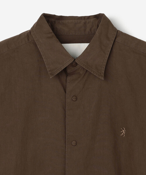 GYMPHLEX（ジムフレックス）の「Gymphlex | ピーチスキン レギュラーカラー長袖シャツ MEN（シャツ/ブラウス・メンズ・ブラウン/ブラック・L/M）」の14枚目の写真