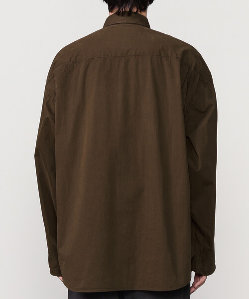 GYMPHLEX（ジムフレックス）の「Gymphlex | ピーチスキン レギュラーカラー長袖シャツ MEN（シャツ/ブラウス・メンズ・ブラウン/ブラック・L/M）」の11枚目の写真