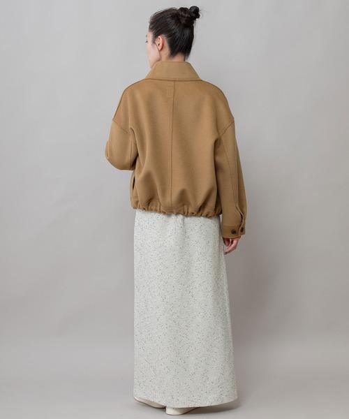 Munich（ミューニック）の「ウールダブルビーバーダッフルジャケット（その他アウター・レディース・キャメル/オフホワイト/ブラック・FREE）」の7枚目の写真