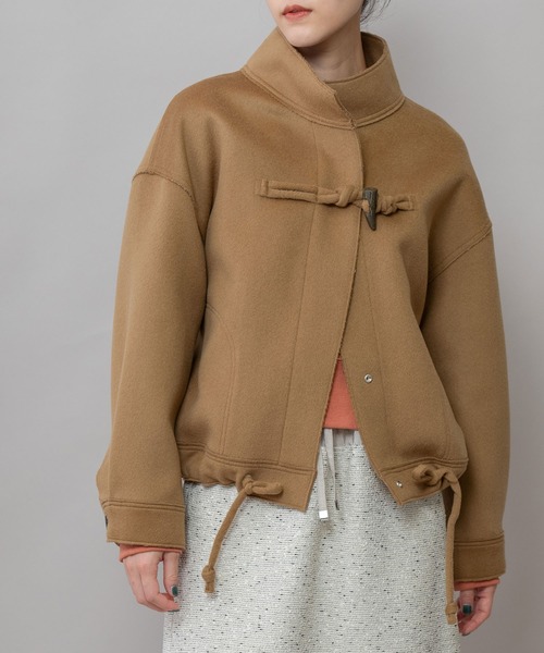 Munich（ミューニック）の「ウールダブルビーバーダッフルジャケット（その他アウター・レディース・キャメル/オフホワイト/ブラック・FREE）」の10枚目の写真