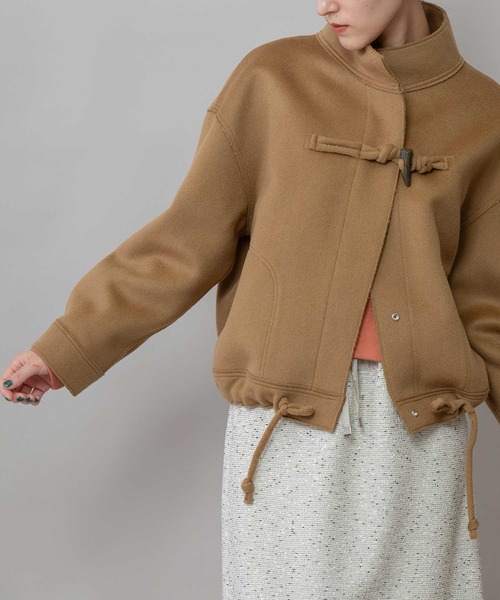 Munich（ミューニック）の「ウールダブルビーバーダッフルジャケット（その他アウター・レディース・キャメル/オフホワイト/ブラック・FREE）」の11枚目の写真