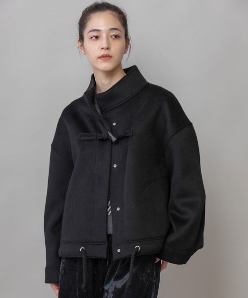 Munich（ミューニック）の「ウールダブルビーバーダッフルジャケット（その他アウター・レディース・キャメル/オフホワイト/ブラック・FREE）」の12枚目の写真