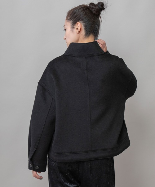 Munich（ミューニック）の「ウールダブルビーバーダッフルジャケット（その他アウター・レディース・キャメル/オフホワイト/ブラック・FREE）」の14枚目の写真