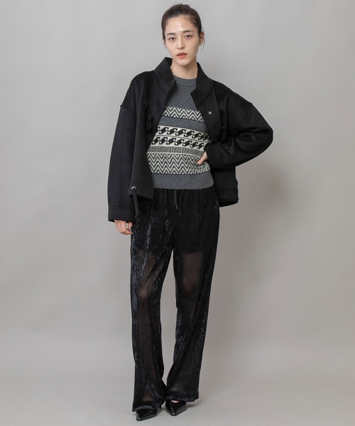 Munich（ミューニック）の「ウールダブルビーバーダッフルジャケット（その他アウター・レディース・キャメル/オフホワイト/ブラック・FREE）」の18枚目の写真