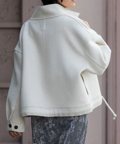 Munich（ミューニック）の「ウールダブルビーバーダッフルジャケット（その他アウター・レディース・キャメル/オフホワイト/ブラック・FREE）」の21枚目の写真