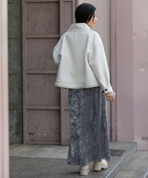 Munich（ミューニック）の「ウールダブルビーバーダッフルジャケット（その他アウター・レディース・キャメル/オフホワイト/ブラック・FREE）」の22枚目の写真