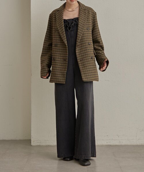 オメカシ ノーカラーツイードジャケット Omekashi（オメカシ）の