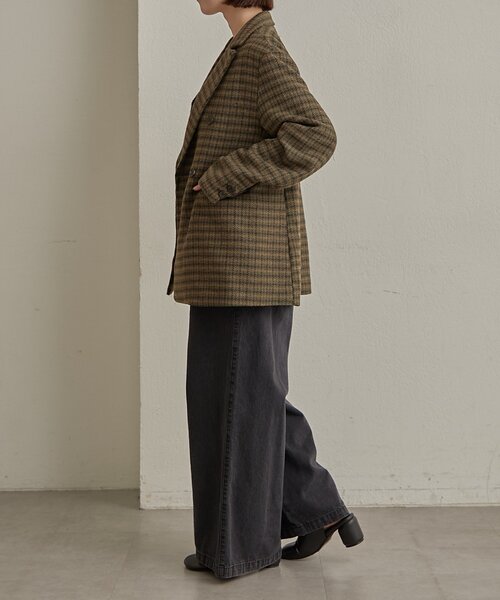 Omekashi（オメカシ）の「チェックツイードジャケット（テーラードジャケット・レディース・キャメル/ブラウン・FREE）」の12枚目の写真