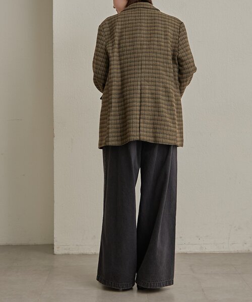 チェックツイードジャケット（テーラードジャケット）｜Omekashi