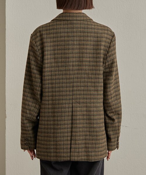 チェックツイードジャケット（テーラードジャケット）｜Omekashi