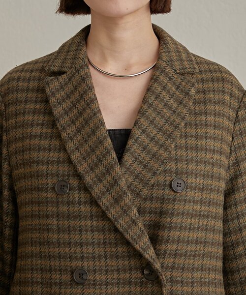 Omekashi（オメカシ）の「チェックツイードジャケット（テーラードジャケット・レディース・キャメル/ブラウン・FREE）」の17枚目の写真