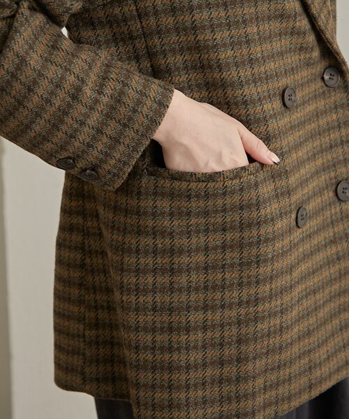 Omekashi（オメカシ）の「チェックツイードジャケット（テーラードジャケット・レディース・キャメル/ブラウン・FREE）」の18枚目の写真